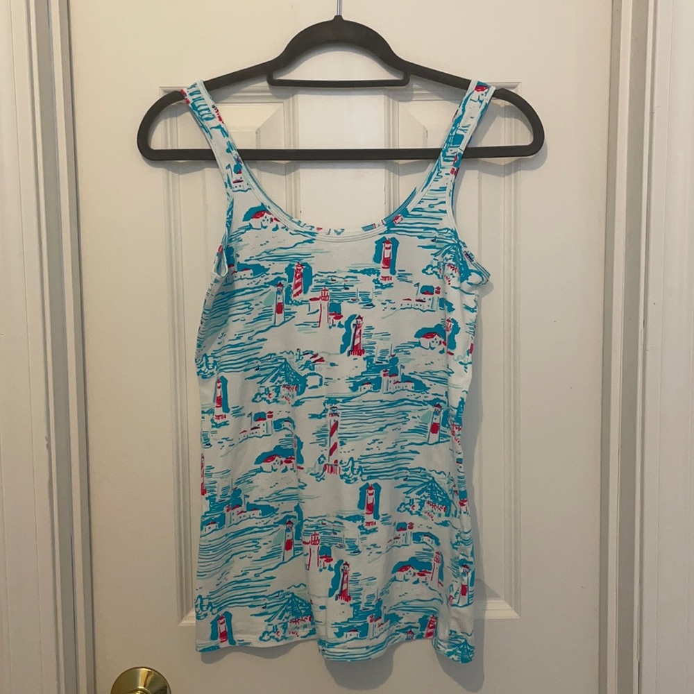 Lilly Pulitzer Watch Out lighthouse tank top